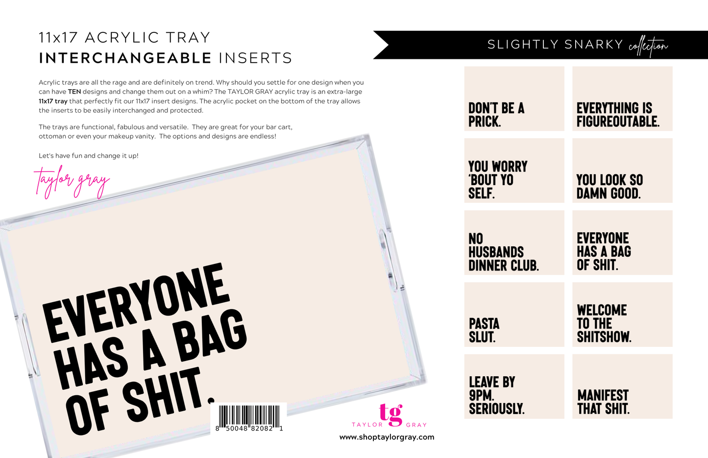 11x17 SLIGHTLY SNARKY insert set of 10