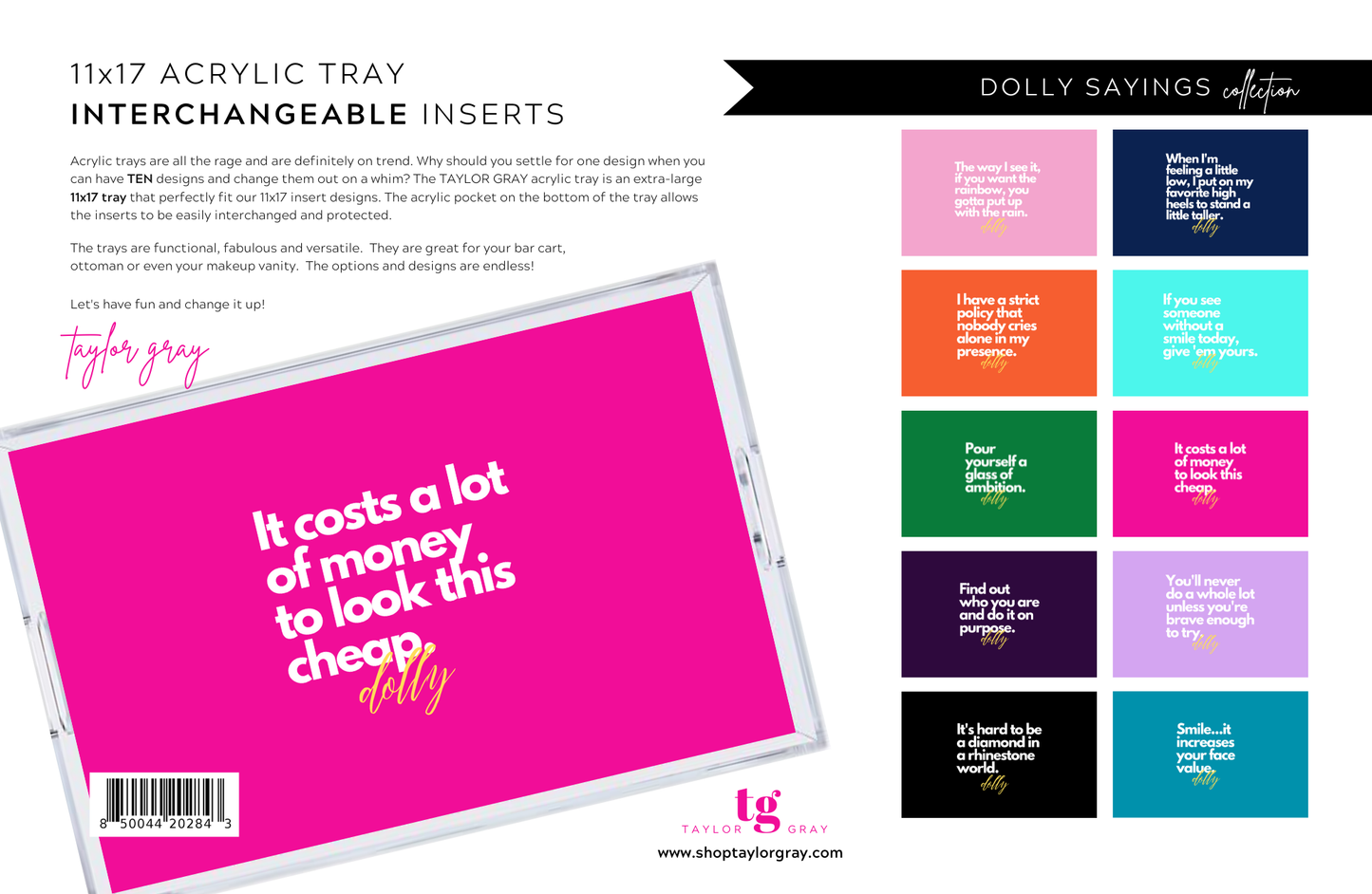 11x17 DOLLY SAYINGS insert set of 10