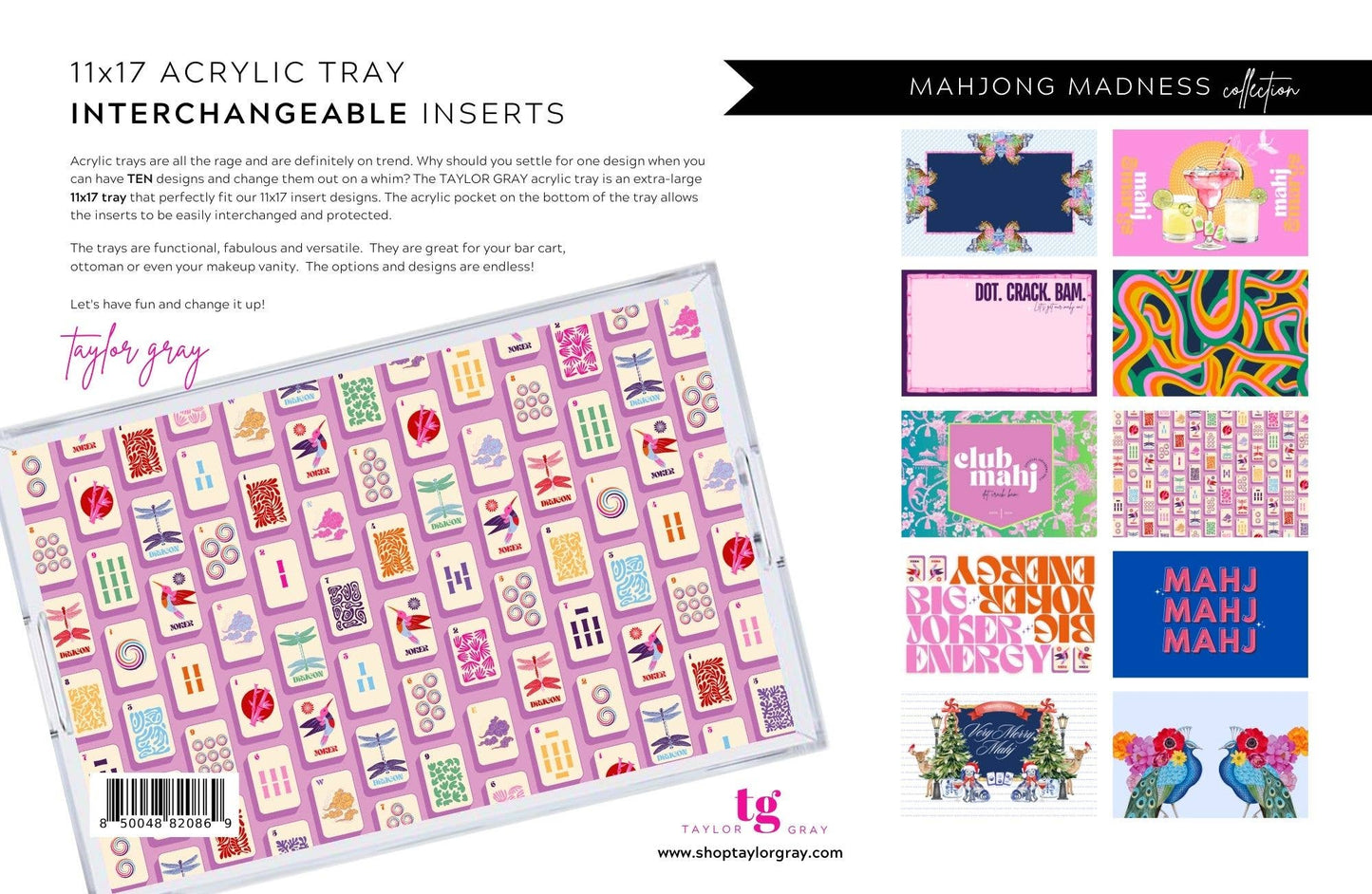 11x17 MAHJONG MADNESS insert set of 10