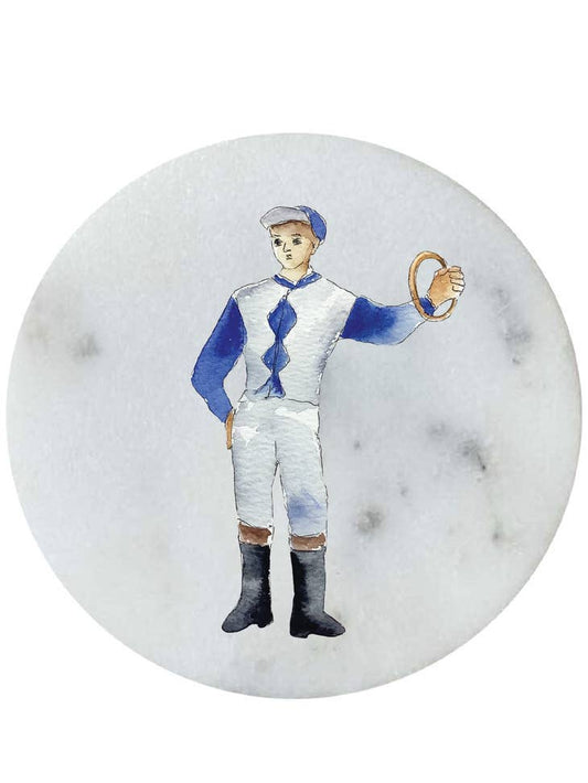 Horse Racing Horse Farm Racing Jockey Marble Coaster