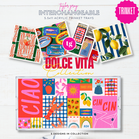 5.5x11 DOLCE VITA trinket tray insert set of 5