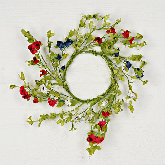 550272- Americana Daisy lossoms-16in(5.5)Wreath-Spring Flora