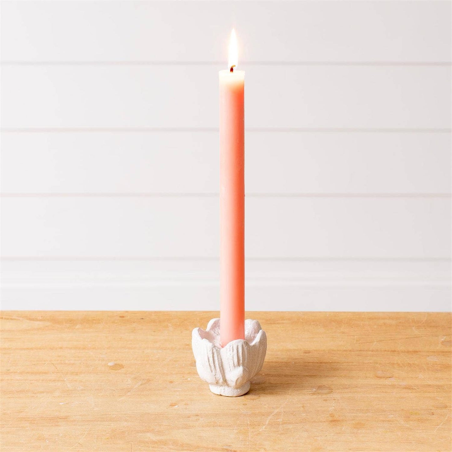 Cast Iron Flower Taper Candle Holder