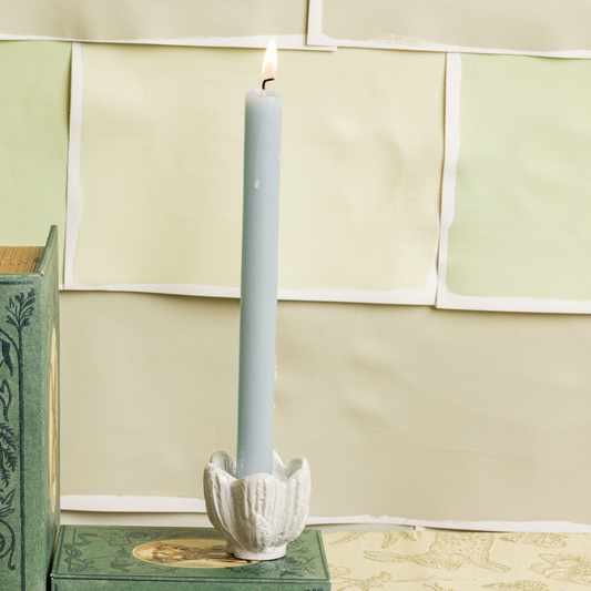 Cast Iron Flower Taper Candle Holder