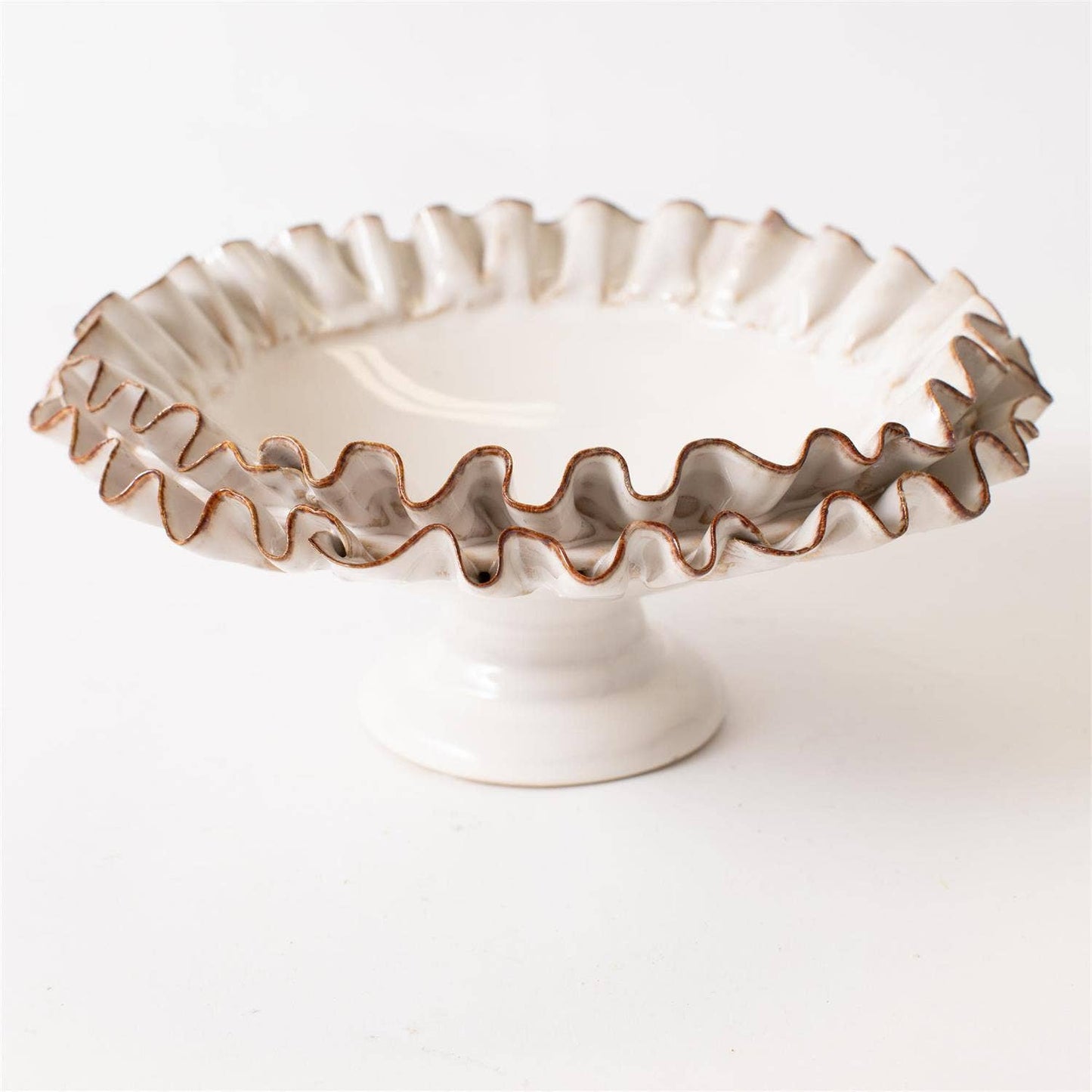Compote With Hand Applied Ruffles (PC)