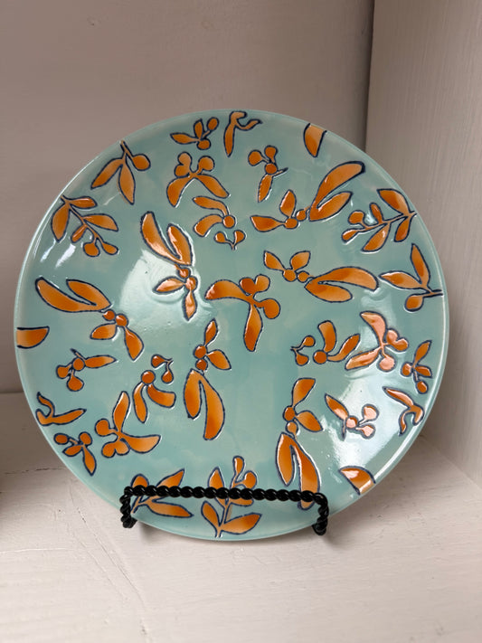 HM Colorful Stamped Plates - Blue and Orange