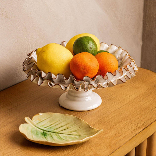 Compote With Hand Applied Ruffles (PC)