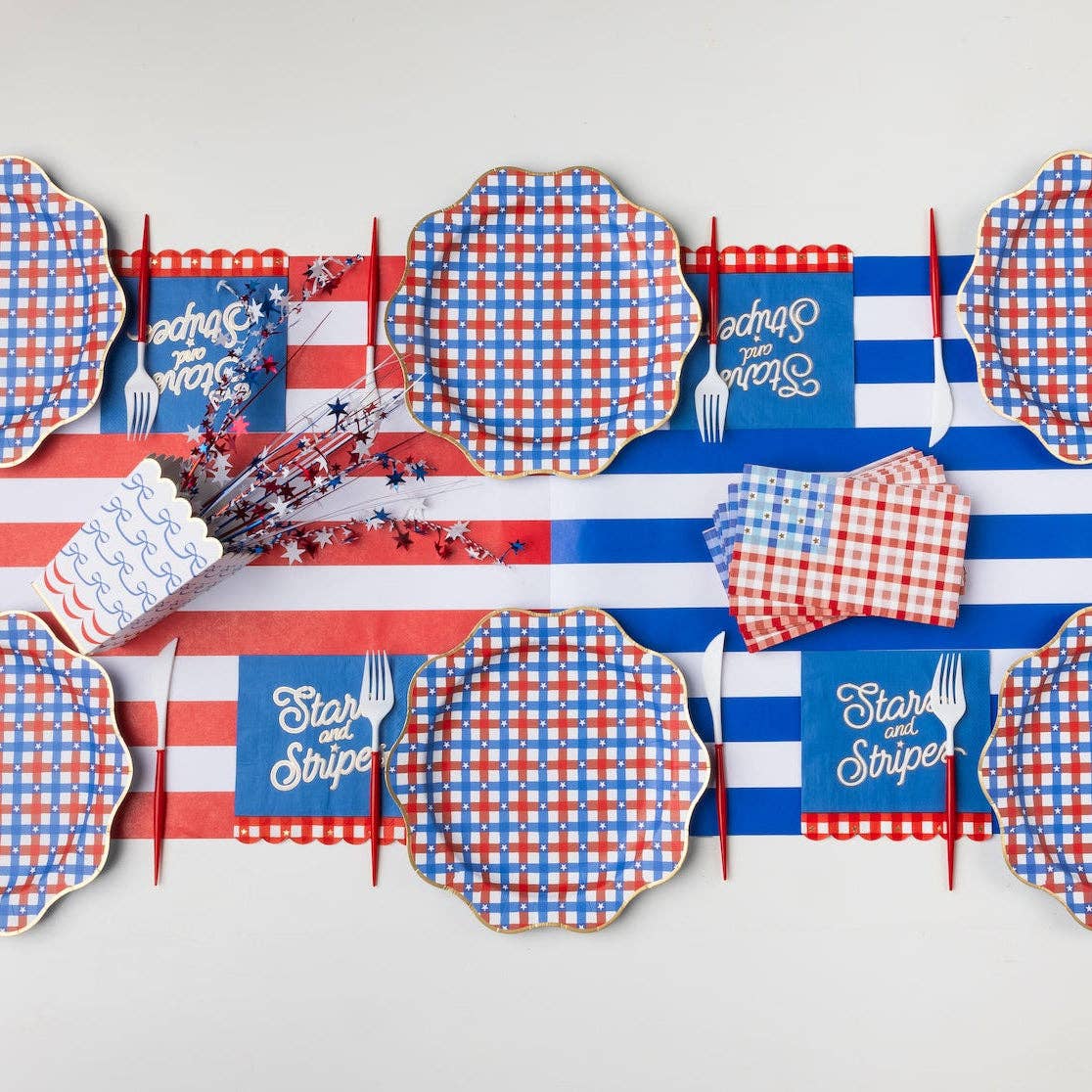 4TH OF JULY BOW FLAG POPCORN BOXES