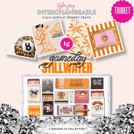 5.5x11 GAMEDAY STILLWATER trinket tray insert set of 5