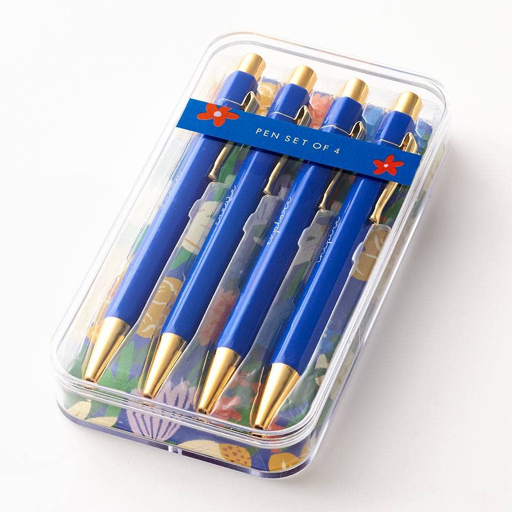 Floral 4 Piece Pen Set